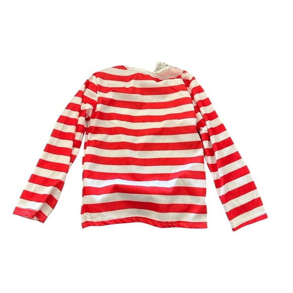 Red and White Striped Kids Halloween Costume Top - Picture 1 of 3